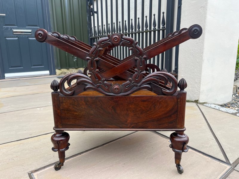 A fine quality William IV Period rosewood Canterbury designed by J.C louden